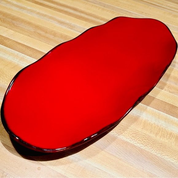 Southern Living At Home Other - SLAH Cinnabar Appetizer Tray EUC 16”x 7”